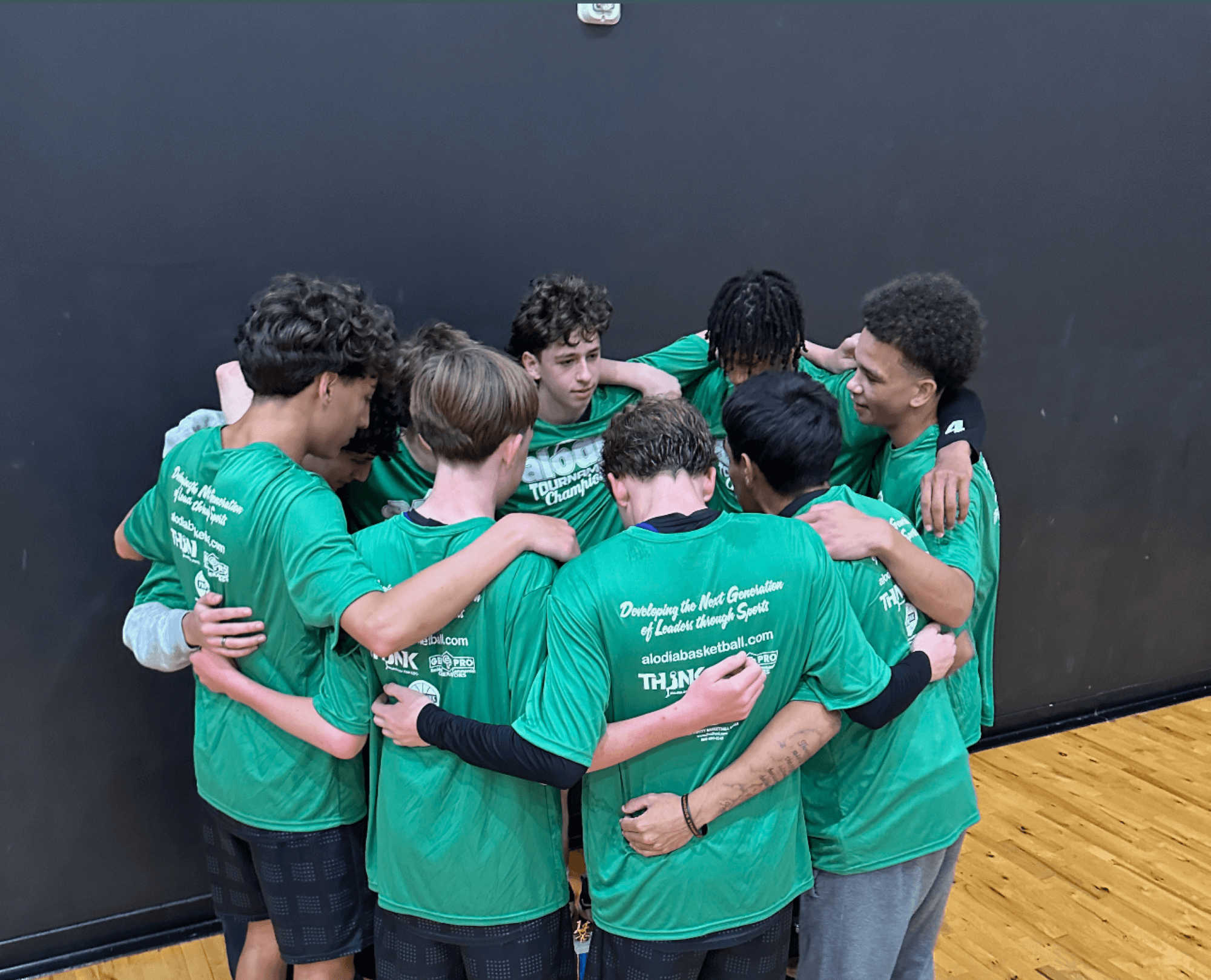 Hurricane Elite Basketball Huddle Photo
