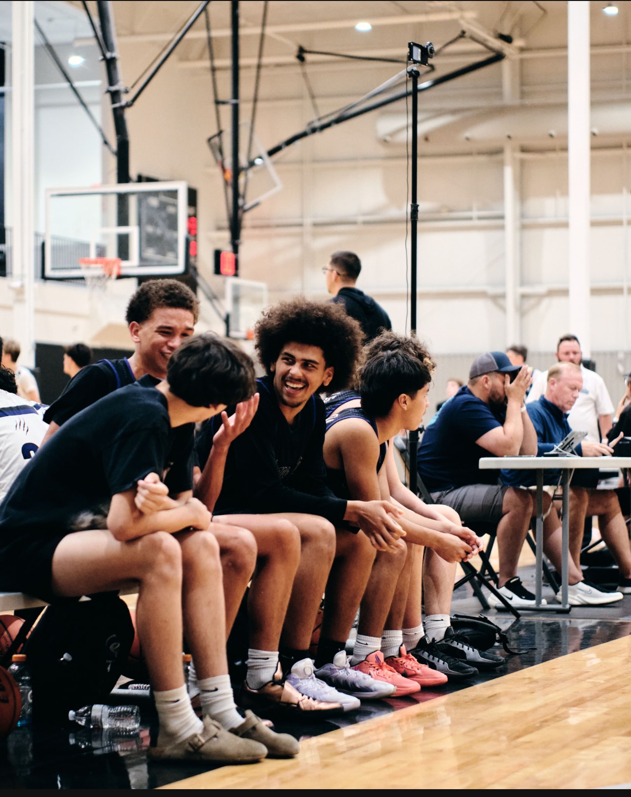 Hurricane Elite team on bench